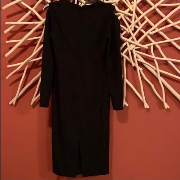 Donna Morgan black cold shoulder midi dress - Picture 5 of 7